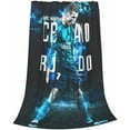 thumbnail image 2 of #7 Ronaldo Ultra-Soft Micro Travel Fleece Plush Blankets for Home Bed Couch Livingroom, Black, 2 of 8
