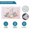 thumbnail image 6 of Easter Placemats Set of 4, Spring Watercolor Bunny Eggs Butterflies Pink Plaid Placemats for Dining Table, Place Mats for Kitchen Tabletop, Waterproof Wipeable Dining Table Mats Set, 6 of 9