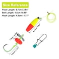 thumbnail image 2 of Unique Bargains Catfish Fishing Rigs Catfish Circle Hooks 8/0 Peg Floats and Rattler Catfishing Equipment Catfish Float Rigs 40LB Fishing Line Red Yellow 1 Set, 2 of 7