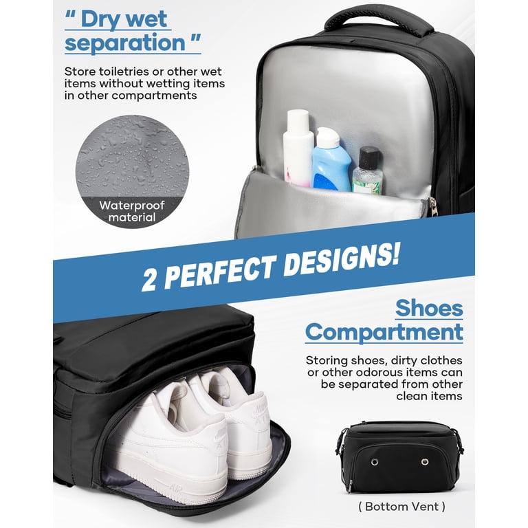 air travel backpack for men MATEIN Expandable Backpack, Light Weight Carry on Shoulder straps and back mesh design Best Travel Backpack for Men
