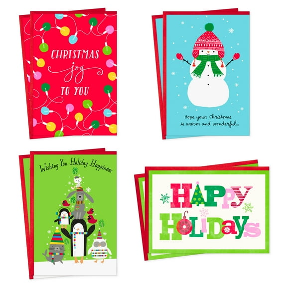 Hallmark Assorted Christmas Cards (Merry Moments), Pack of 8