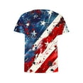 thumbnail image 4 of Weiqiqre T Shirts for Women American Flag Shirt for Women Firework Fourth of July T Shirt Patriotic Graphic Tee USA Flag Short Sleeve Tops, 4 of 5