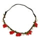 thumbnail image 4 of Novia mujer flor corona pelo banda rojo Sunnimix venda de la flor de la boda, 4 of 8