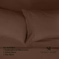 thumbnail image 4 of Sweet Home Collection California King Sheet Sets, Classic 1800 Series Deep Pocket 4 Piece, Luxury Soft Microfiber Bed Sheet Sets, Brown, 4 of 5