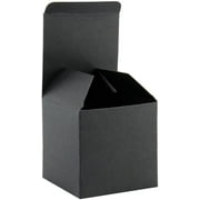 Recycled Cardboard Gift Boxes Small Square Gift Boxes with Lids for Party and Crafts 3"X3"X3" 20 Pack Black