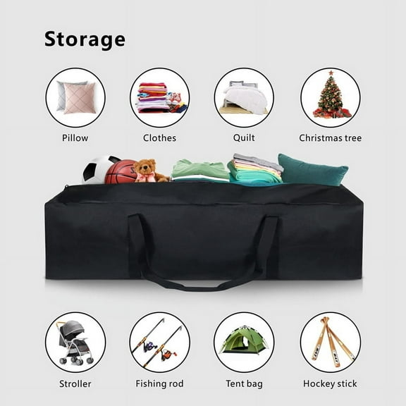 Extra Large Zippered Duffel Bag for Travel Camping Sports Equipment Storage, Waterproof Foldable Luggage Bag