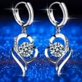 thumbnail image 3 of Pendientes Mujeres Corazón Señoras Pendientes Corazón Eterno Largo Cristal Moda Temperamento Pendientes Colgante, 3 of 5