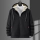 thumbnail image 3 of Sudaderas con capucha para hombre, sudaderas de invierno de lana gruesa, chaquetas con capucha de talla grande, abrigos de lana para hombre, cárdigan de lana de cordero para hombre, sudaderas con capu, 3 of 5
