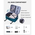 thumbnail image 3 of WANDF Travel Backpack with 16 Multiple Pockets, 17''Airline Approved Carry on Luggage, Waterproof Personal Item Bag, Casual Laptop Daypack for Weekender Business Hiking(Blue Green), 3 of 12