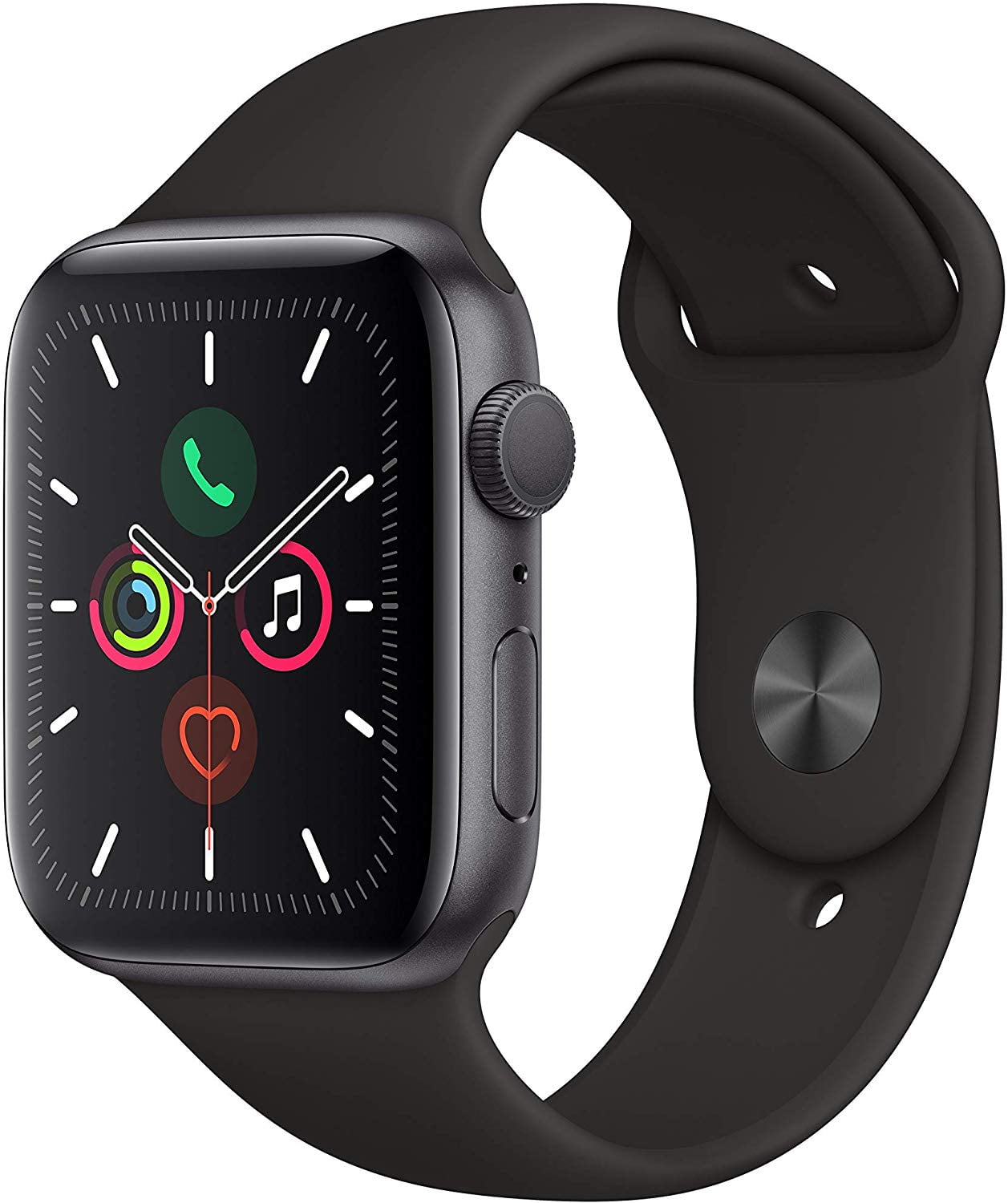 Apple Watch Series 5 GPS, 40mm Space Gray Aluminum Case with Black 