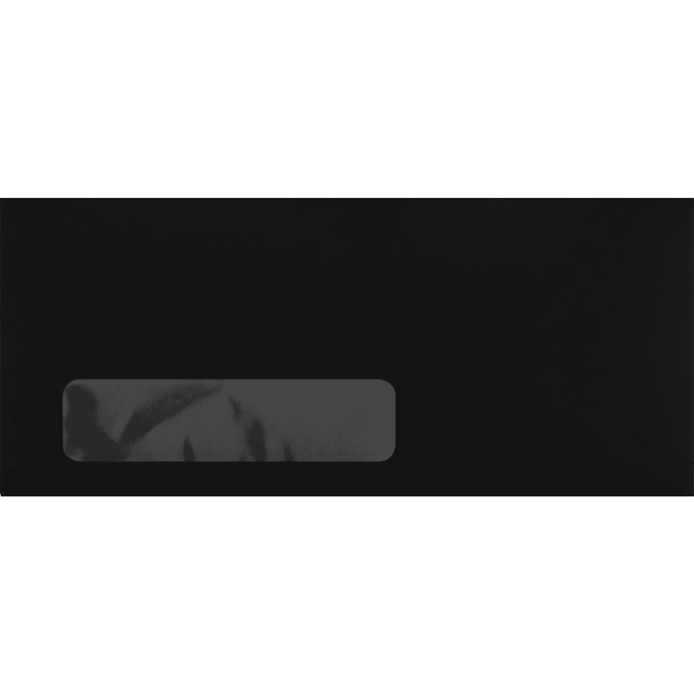 LUXPaper #10 Window Envelopes, 4 1/8 x 9 1/2, Midnight Black, 50/Pack