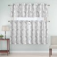 thumbnail image 5 of Rustic Retro Curtain Valances Set Wildflower Colorful Floral Blossom Plant Kitchen Curtains 36&nbsp;inch Length Rod Pocket Valance and Tiers 3 Piece Set Small Bedroom Bathroom Laundry Decor, 5 of 9