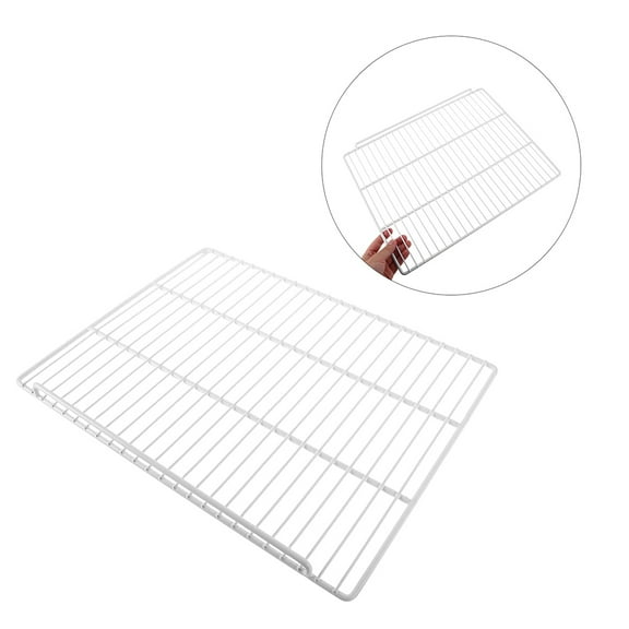 BESTYASH Freezer Shelving Organizer White Steel Wire 1Set for Refrigerator Space Optimization