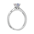 thumbnail image 2 of 1/2 Carat Prong Set Solitaire Diamond Engagement Ring Band in 14K White Gold - IGI Certified (Ring Size 6.5), 2 of 7