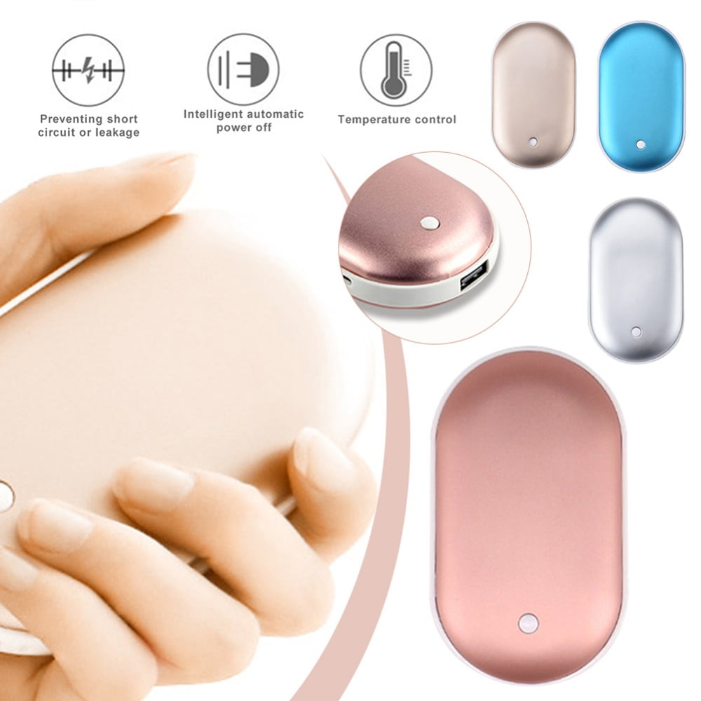 Portable Mini Hand Warmer 2In1 USB Rechargeable Pocket Power Bank Winter Heater 