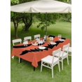 thumbnail image 3 of Outdoor Tablecloth with Umbrella Hole and Zipper, Halloween Rectangle Table Cloth 54x80 Inch Waterproof Tablecloth, Scary Pumpkin Orange Halloween Funny Fear Picnic Table Cover for Patio Camping, 3 of 7