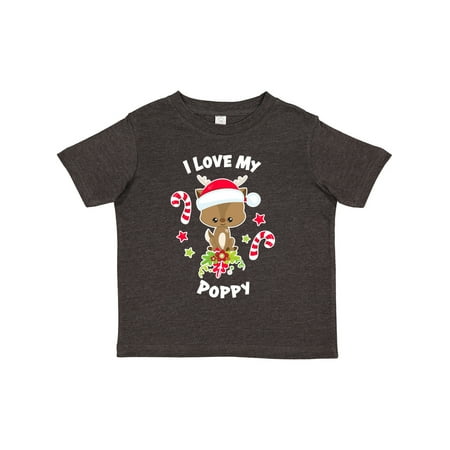 

Inktastic I Love My Poppy with Reindeer Gift Toddler Boy or Toddler Girl T-Shirt