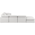 thumbnail image 5 of Meridian Furniture Indulge 135" Cream Vegan Leather U-Shaped Modular Sectional, 5 of 9
