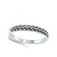 thumbnail image 4 of Stamped Leaf Nature Plant Ring .925 Sterling Silver Band Jewelry Female Male Unisex Size 10, 4 of 4