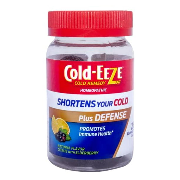 COLDEEZE Remedy Plus Defense Chewable Gels, Citrus with Elderberry