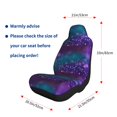 thumbnail image 4 of Naloa Purple and Green Glitter Car Seat Covers 2PCs Front Car Seat Covers Universal fit for Most Cars SUVs and Trucks - 1, 4 of 5