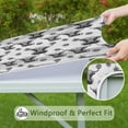thumbnail image 6 of White Highland Cow Lemon Pattern Square Fitted Tablecloth with Elastic Edge,Square Table Cover,Washable Elastic Table Cover for Home Kitchen Party Decor 34"x34", 6 of 6