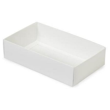 1 Row Base - 1 Unit White Macaron Cookie Box Base Double Row 5 x 2 x 8-1/4