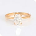 thumbnail image 4 of Cora Jewellery 3.75CT Oval Moissanite Solitaire Engagement Ring For Women, 14K Rose Gold, 4 of 7