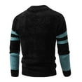 thumbnail image 3 of PNTUTB Mens Fashion Color Blocking Knit Sweaters Casual Long Sleeve Stand Collar Warm Pullover Sweater, 3 of 4
