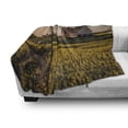 thumbnail image 3 of Country Home Soft Flannel Fleece Throw Blanket, Old Abandoned Rural House Floral Meadow Idyllic Village Pastoral Landscape, Cozy Plush for Indoor and Outdoor Use, 70" x 90", Multicolor, by Ambesonne, 3 of 6