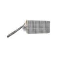 thumbnail image 3 of Unique Bargains 1 Pc Coin Purse Wallet Portable Woven Plush Pom Zip Coin Purse Pouch Black, 3 of 5