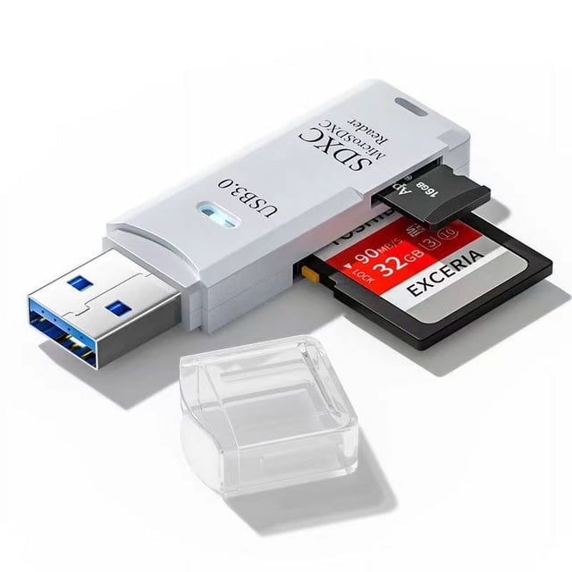 Lector de tarjetas USB 3.0 de alta velocidad, multifunción, todo en uno, convertidor de tarjetas de memoria SD y TF, lector de tarjetas para cámara montado en vehículo