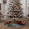 thumbnail image 4 of Rateoe Charming Garden Patio Pattern Christmas Tree Skirt with Ties, Christmas Tree Decorations, Farmhouse Christmas Decor Xmas Holiday Decorations-30", 4 of 6