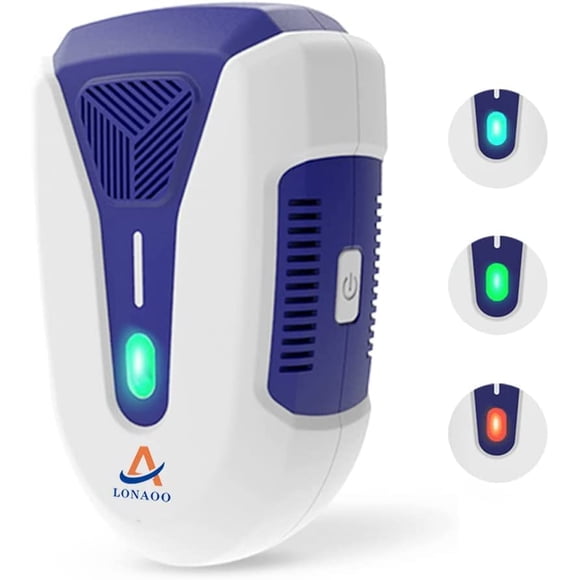 LONAOO Upgraded Intelligent Technology Multi-Function Mouse Repeller, Indoor Plug-in Pest Repellent for Mouse, Insects, Bugs, Mosquitos, Spiders, Roaches