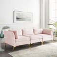 thumbnail image 4 of Modway Ardent Performance Velvet Sofa in Pink, 4 of 12