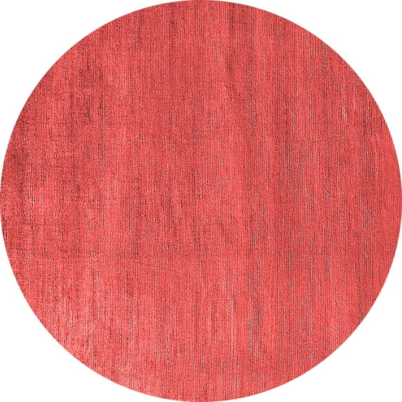 Ahgly Company Indoor Round Oriental Red Industrial Area Rugs, 8' Round