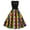 Gold, variant on Tisuna Gold Fashion Dress For Women Colorful Print Sleeveless Off The Shoulder Dresses Elegant Stylish Ladies Mardi Gras Cocktail Dress Size L