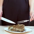 thumbnail image 4 of Stainless Steel Meat Fork 2 Pieces Carving Fork with Wood Handle Cooking Fork, 4 of 4