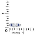 thumbnail image 3 of Princess & Trillion Simulated Blue Sapphire & Cubic Zirconia Enhancer Guard 10k White Gold, Size 9.5, 3 of 3