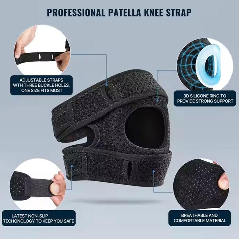 1 pair Knee Brace for women men Compression Sleeve with Padding, Joint Support Brace for Men and Women, Patella Stabilizer for Running, Exercise (Black,S/M)