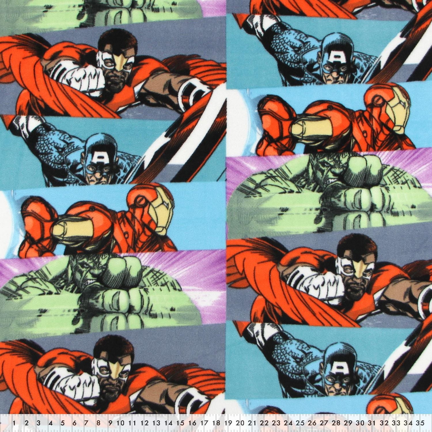 Fabric Creations Marvel Avengers Super Hero Polyester Fabric by the Metre 152 cm (60")