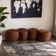 thumbnail image 2 of Meridian Furniture Apollo Cognac Velvet Bench, 2 of 11