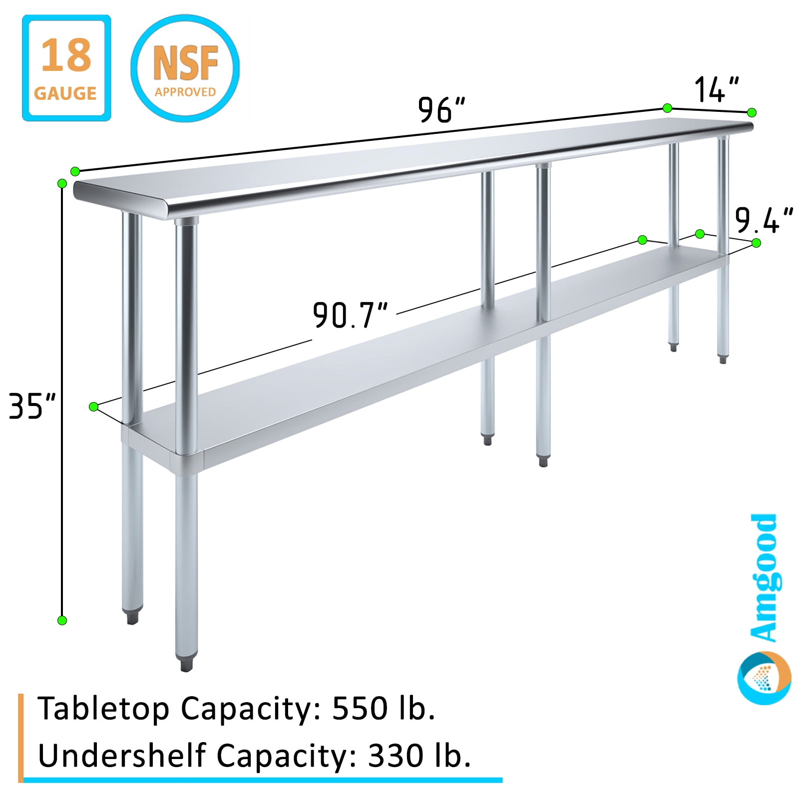 Heavy Duty Steel Work Table - 15,000 lb. Capacity, 36D x 60W x 34H