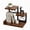 Brown, variant on 3-Tier Wood Desk Shelf Organizer Riser, 12.6 Inch Compact Desktop Hutch Storage Display Stand Set