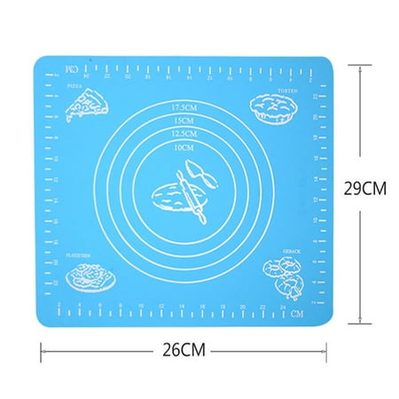 

Relanfenk Kitchen Placemats Silicone Baking Cake Dough Fondant Rolling Kneading Mat Scale Table Grill Pad