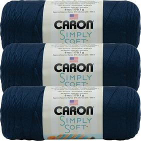 Caron Simply Soft Solids Yarn-Dark Country Blue, Multipack Of 3