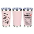 thumbnail image 3 of 【Wife swig Tumbler】Gifts for Wife from Husband - Wife Gifts - Wedding Anniversary for Women, Birthday Gift Ideas, Mothers Day, Christmas Gift for Her - Romantic Love Cup for Her - 20 Oz  Tumbler, 3 of 8