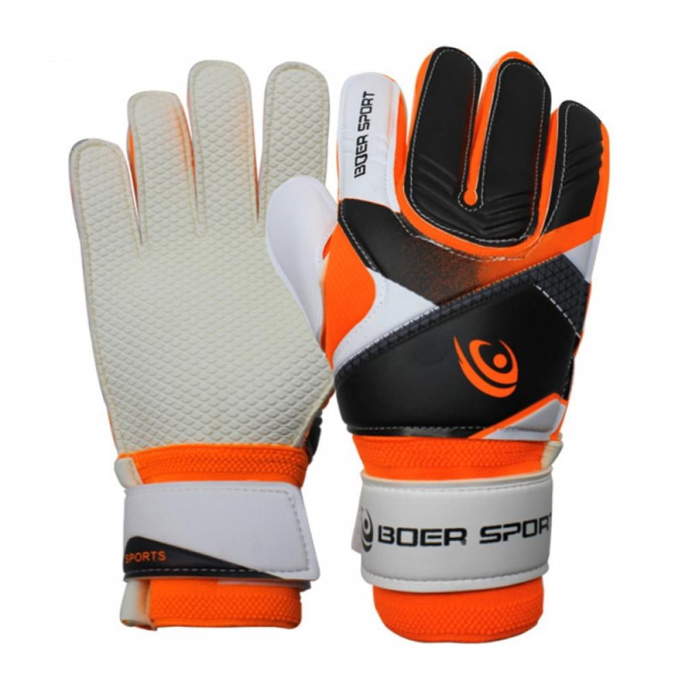Kids Adults goalkeeper gloves Strong Finger Protection,Thickened Latex Gloves 