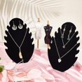 thumbnail image 6 of 2pcs Black Velvet Jewelry Necklace Earring Display Stand 10.5inch Height 3D Bust Mannequin Model Necklace Holder, 6 of 9