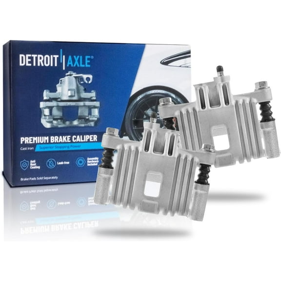 Detroit Axle - 2 Rear Brake Calipers for 1999-2005 Pontiac Grand Am Alero, 2000 2001 2002 2003 2004 Brake Calipers with Brackets Assembly Replacement Disc Brake Calipers